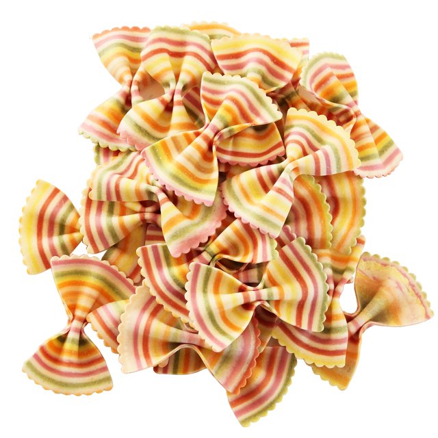 Organic Rainbow Bowties "Faralline Aracobaleno" Colored Pasta, 8.8oz (250gm)