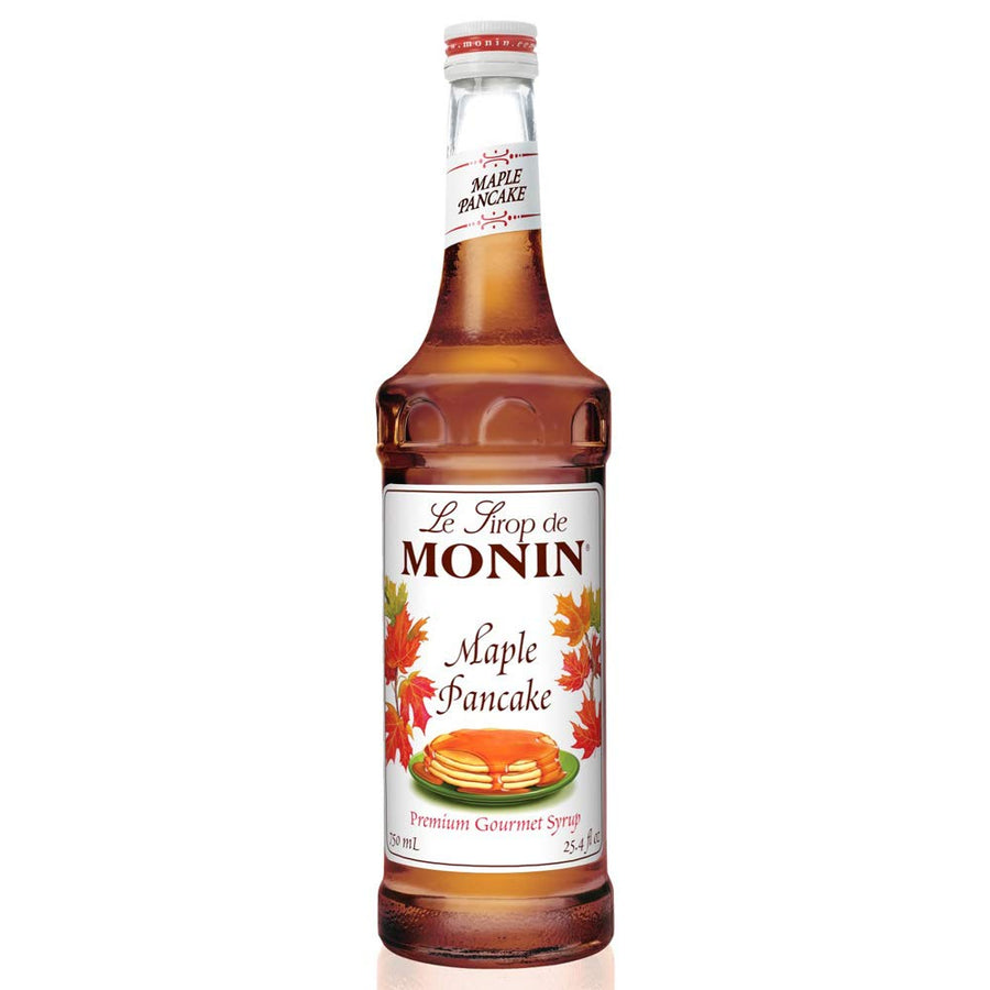 Monin - Maple Pancake Syrup, Sweet Maple Flavor, Great for Lattes, Iced Coffees, and Shakes, Gluten-Free, Vegan, Non-GMO, Glass Bottle (750 ml)