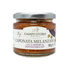 Sicilian Eggplant Caponata, Glass, Jar 6.3 oz. Sicilian recipe for antipasto, appetizer, side dish or pasta with Eggplant, Tomato, Onion, Celery, Olives and Capers. 100% Made in Italy, Campo D'Oro
