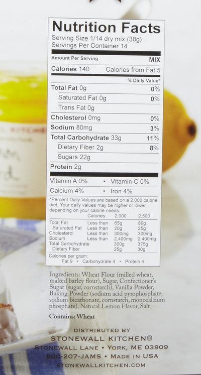 Stonewall Kitchen Lemon Pound Cake Mix, 19 ounce