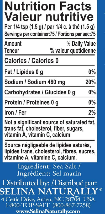 Celtic Sea Salt, Light Grey Grinder, 3 oz White