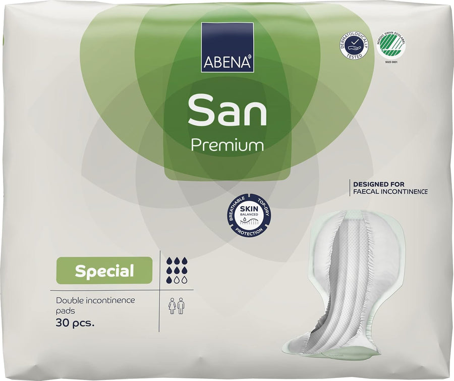 Abena San SPECIAL - Specifically Designed For Fecal Incontinence, 30 Count
