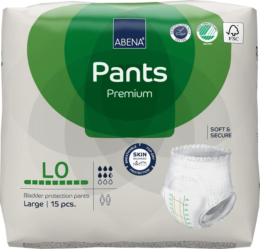 Abena Pants, Premium Protective Underwear, Level 0, (Medium To Large), Large, 16 Count