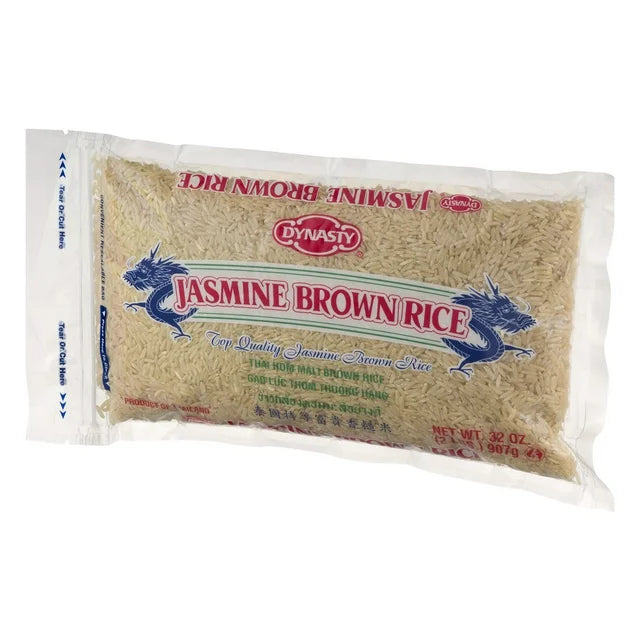Dynasty Jasmine Brown Rice, 2 lb bag, Allergens not contained
