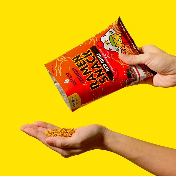 Baby Star Crunchy Ramen Snack Tiny | Red Chili 2.46oz