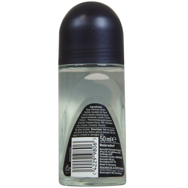 Nivea deodorant roll-on 50 ml. Men black & white invisible original.