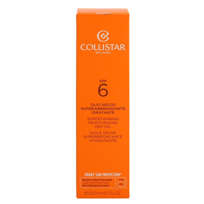 Collistar Super Tanning Moisturizing Dry Oil SPF 6 200 ml, 6.7 Fl Oz Made in Italy