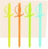 Assorted Colored Plastic Sword Drink Party Picks 160 Count Package