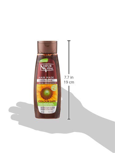 Natur Vital Colouring Hair Mask - Repairs and Colours - 300 Ml/Natural & Organic. (Chestnut Hair)