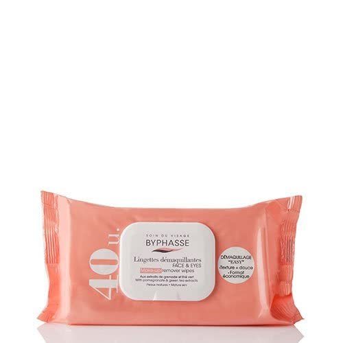 Byphasse 40 Lingettes Démaquillantes Grenade et Thé Vert