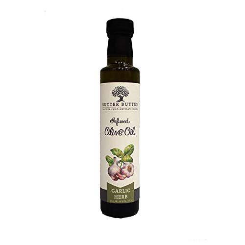 SUTTER BUTTES GARLIC HERB INFUSED OLIVE OIL 8.5 FL. OZ.