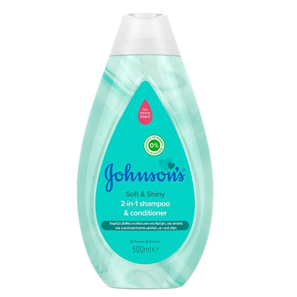 Johnson's Soft & Shine 2-in-1 Shampoo & Conditioner, 500ml