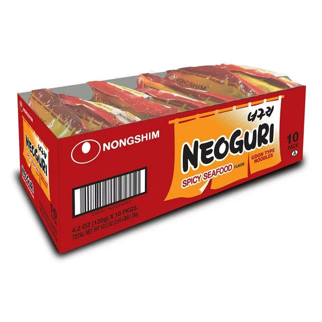 Nongshim Neoguri Spicy Seafood Ramyun Ramen Noodle Soup Pack, 4.2oz X 1 Count