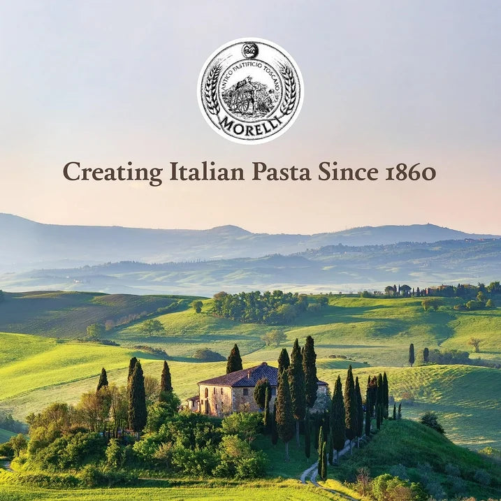 Morelli Pici Pasta di Toscana - Gourmet Italian Pasta - Organic Pici Noodles - Thick Organic Pasta Nests Made in Italy from Durum Wheat Semolina - 17.6oz (500g)