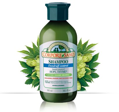 CORPORE SANO HOPS, THYME & FENNEL SHAMPOO-Certified organic growing-HYPOALLERGENIC-PARABENS FREE-ANTI-DANRUFF-300 ML/10.1 FL OZ