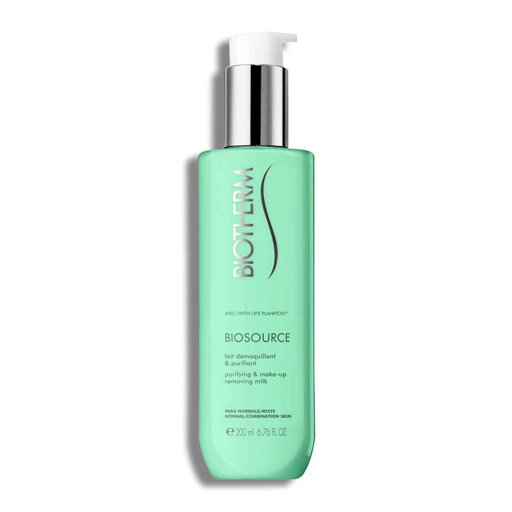 Biotherm Biosource Purifying and Make-Up Removing Milk, for Normal/Combination Skin, 6.76 Ounce