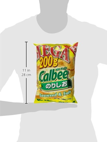 Calbee Mega Potato Chips, Seaweed & Salt, 7 oz