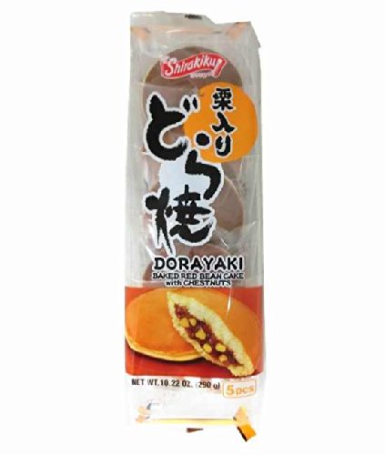Shirakiku Dorayaki Beans Taste Sweet Chestnut ,5pcs,290g