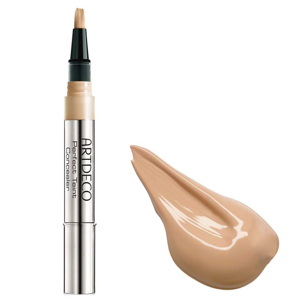 ARTDECO Perfect Teint Concealer - Ivory N°09 - Light-Reflecting Concealer with Brush Applicator - No Signs of Tiredness - Medium Coverage - Water-Resistant - Long Lasting - Makeup - 0.07 Fl Oz