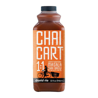 David Rio Chai Cart Masala, Lightly Sweetened Masala Chai Brew, 32oz