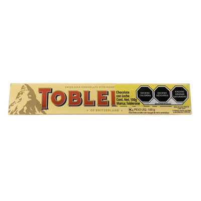 Toblerone Original Triangular Candy, 100g - Smooth Swiss Milk Chocolate with Honey and Almond Nougat Imported from UK England