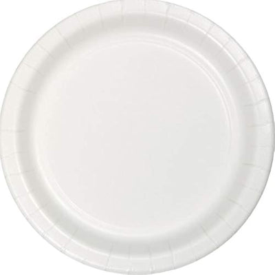 Creative Converting Touch of Color 24 Count Paper Banquet Plates, White