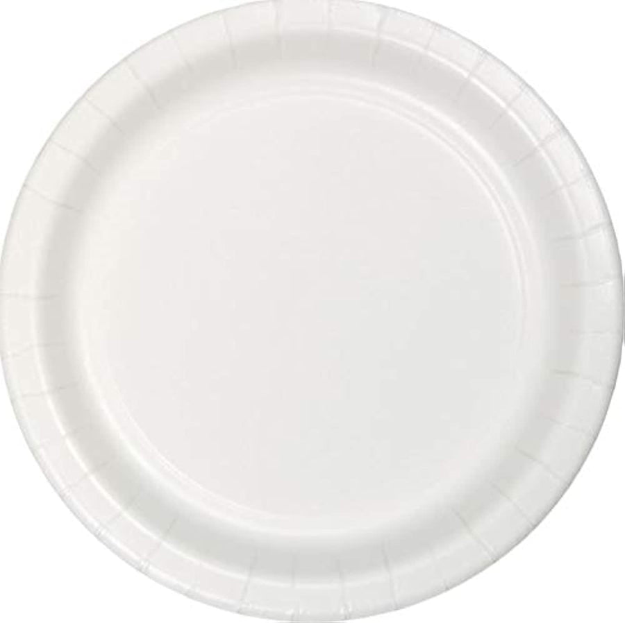 Creative Converting Touch of Color 24 Count Paper Banquet Plates, White