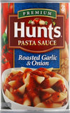 Hunt's Roasted Garlic & Onion Pasta Sauce, 24 oz, garlic, chicken