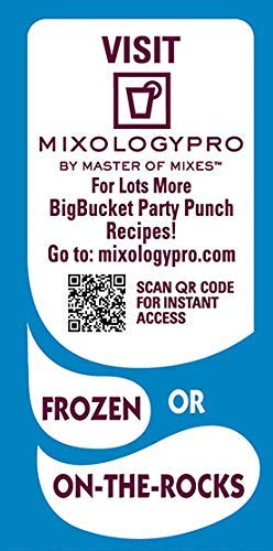 Master of Mixes Blue Hawaiian Mix, Ready to Use, 96 oz Low-Profile BigBucket, Individually Boxed