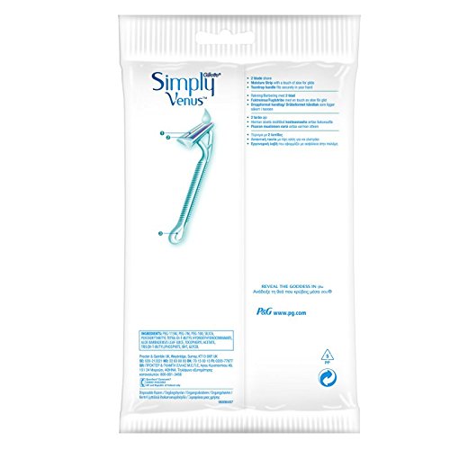 Gillette Simply Venus 2 Razor New 4 Pieces -Pack of 1