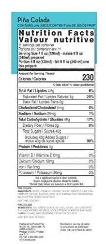 Monin Pina Colada Smoothie Mix (46 oz Carton)