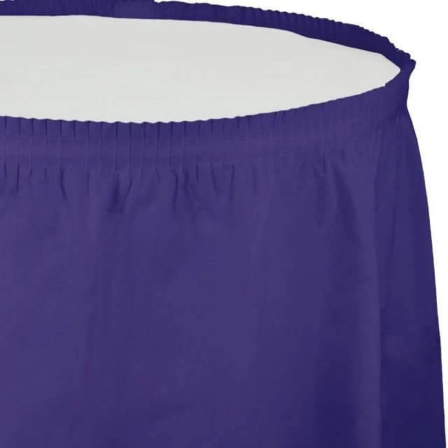 Creative Converting Plastic Table Skirt, 14-Feet, Purple