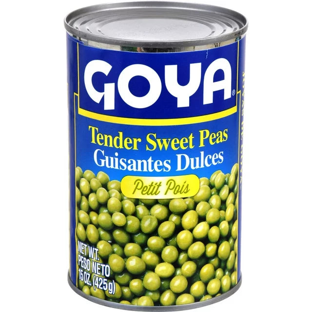 Goya Tender Sweet Peas, Canned Vegetables, 15 oz