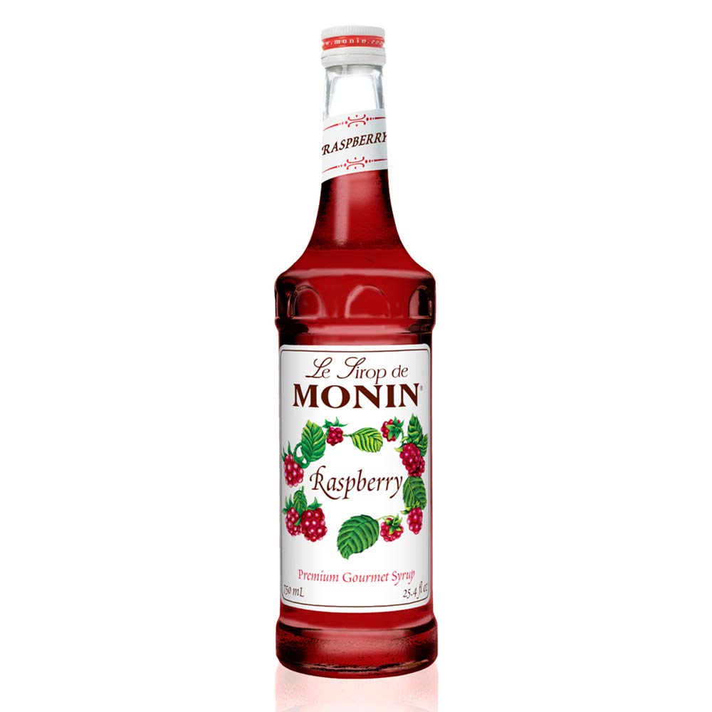 Monin - Raspberry Syrup, Sweet and Tart, Great for Cocktails and Lemonades, Gluten-Free, Non-GMO (750 ml)