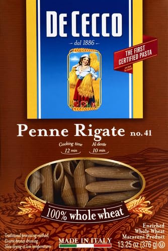 De Cecco Penne Rigate Whole Wheat, 13.25 oz