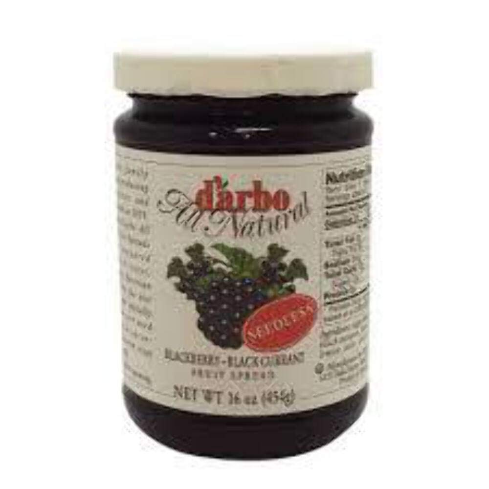d'arbo All Natural Seedless Blackberry & Blackcurrant Fruit Spread, 16 Ounce
