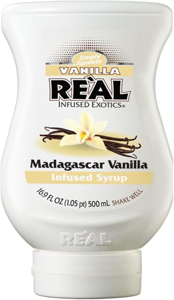 Re’al | Madagascar Vanilla Infused Syrup | Made with Real Vanilla | 500ml |Natural Ingredients| Cocktails, Baking, Smoothies, Coffee, Desserts, Coffee Syrup, Hot Chocolate