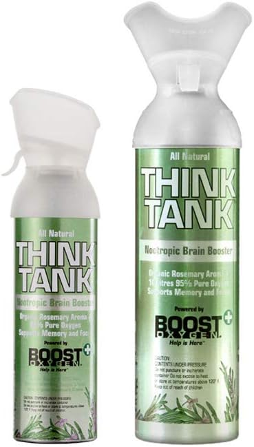 Boost Oxygen Medium Think Tank Rosemary 5 Liter Canister | All-Natural Respiratory Support for Aerobic Recovery, Altitude, Performance and Health (1 Pack)