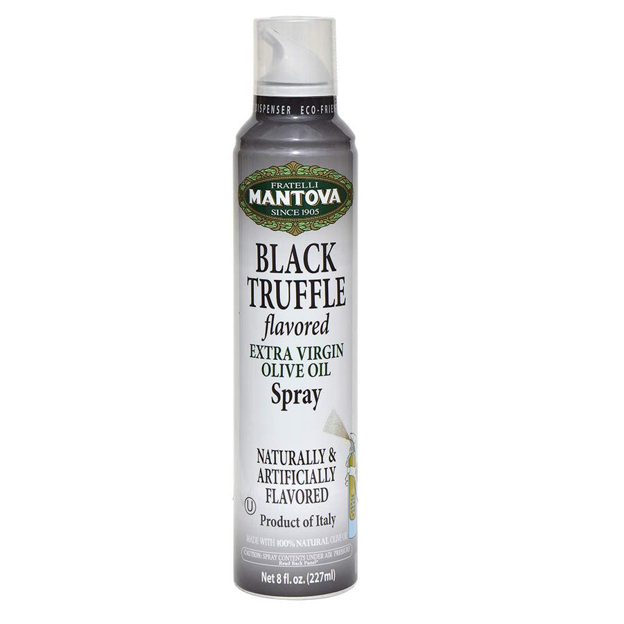 Mantova Extra Virgin Olive Oil Spray Truffle Flavored 8 oz. Spray Bottle - Manage Oil Amount - Great For Salads & Cooking