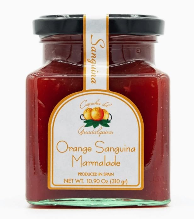 Caprichos del Guadalquivir, Set of 1 Jars, Cadenera Blood Orange Marmalade, 11 Oz, Imported from Spain