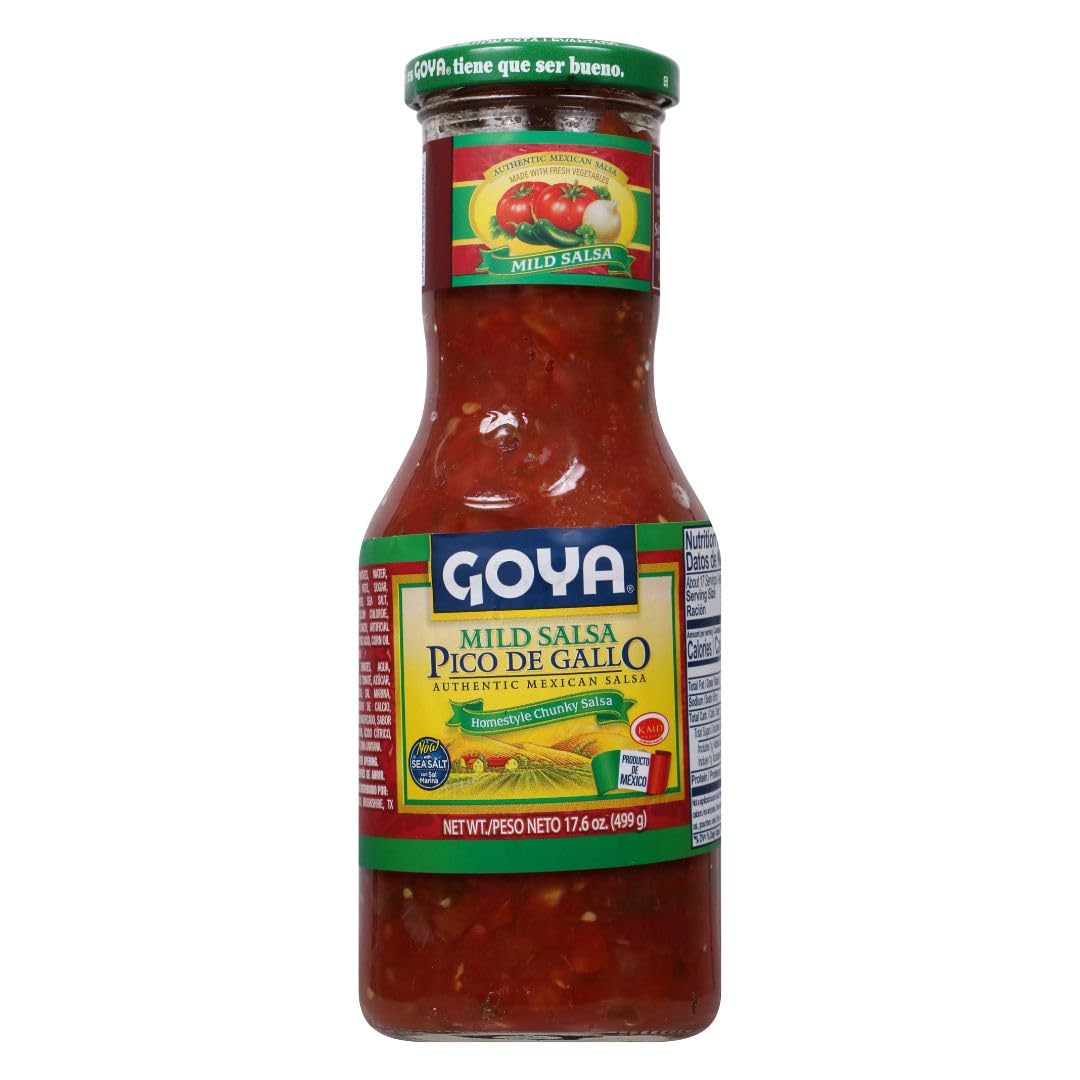 Goya Pico De Gallo Authentic Mexican Home-Style Chunky Salsa, 17.6 Ounce