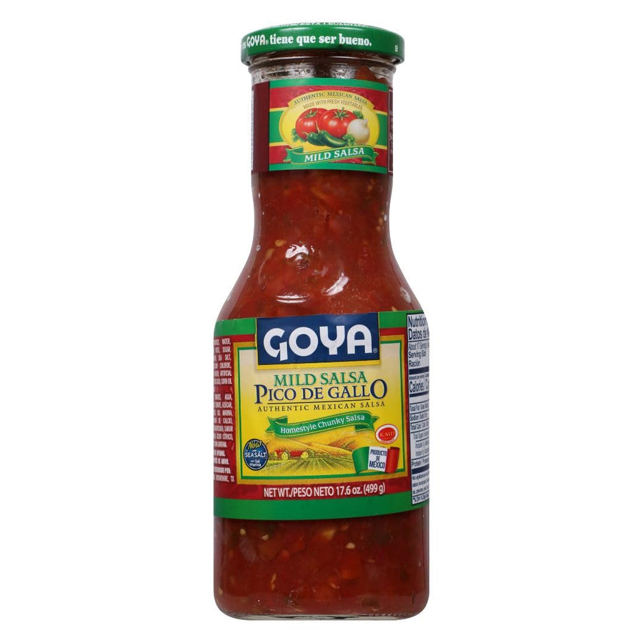 Goya Pico De Gallo Authentic Mexican Home-Style Chunky Salsa, 17.6 Ounce