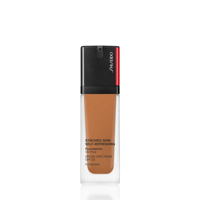 Shiseido Synchro Skin Self-Refreshing Foundation SPF 30 - Medium, Buildable Coverage + 24-Hour Wear - Waterproof & Transfer Resistant - Non-Comedogenic