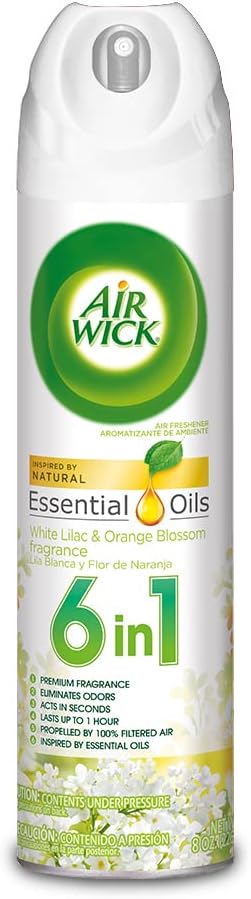 Air Wick Air Freshener Room Spray, White Lilac & Orange Blossom, 8 oz
