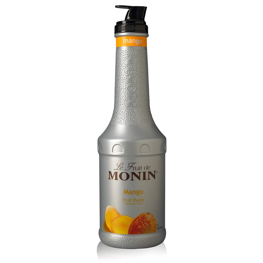 Monin - Mango Purée, Tropical and Sweet Mango Flavor, Natural Flavors, Great for Teas, Lemonades, Smoothies, and Cocktails, Non-GMO, Vegan, Gluten-Free (1 Liter)