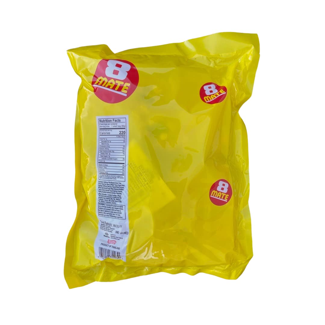 Shirakiku Japanese Style - 8 Mate Premium Arare Assorted Rice Cracker with Green peas | Glutinous Rice, Soy Sauce and Wasabi Green Peas | Asian Snacks, 16 Oz - (Pack of 1)