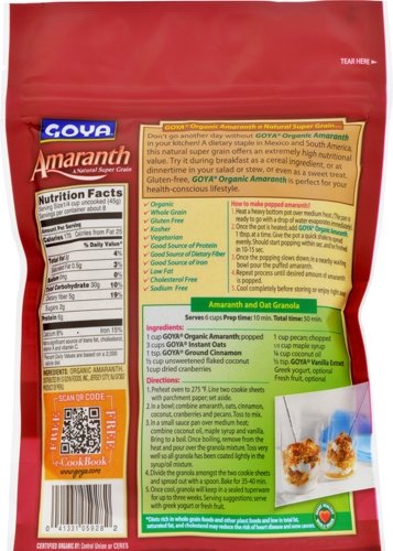 Goya Foods Organic Amaranth, 12 Ounce