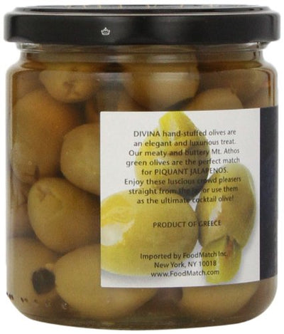 Divina Green Olives Stuffed with Jalapeno Peppers, 7.8 oz