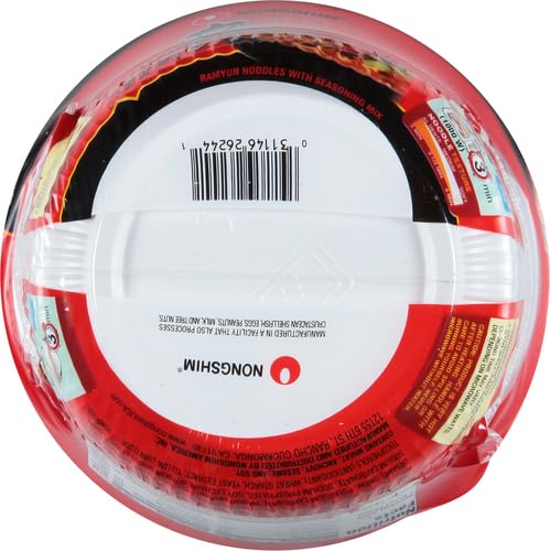 Nongshim Shin Bowl Noodle Soup, Gourmet Spicy, 3.03 Ounce