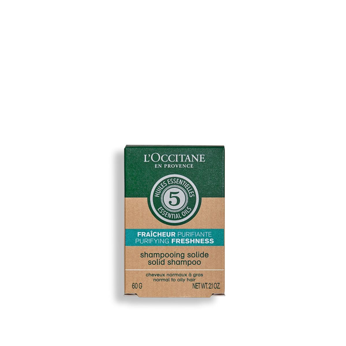 L’OCCITANE Purifying Solid Shampoo, 2.1 oz.